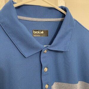 Bolle Golf Shirt Men's Colorblock Wicking Performance Polo - Blue